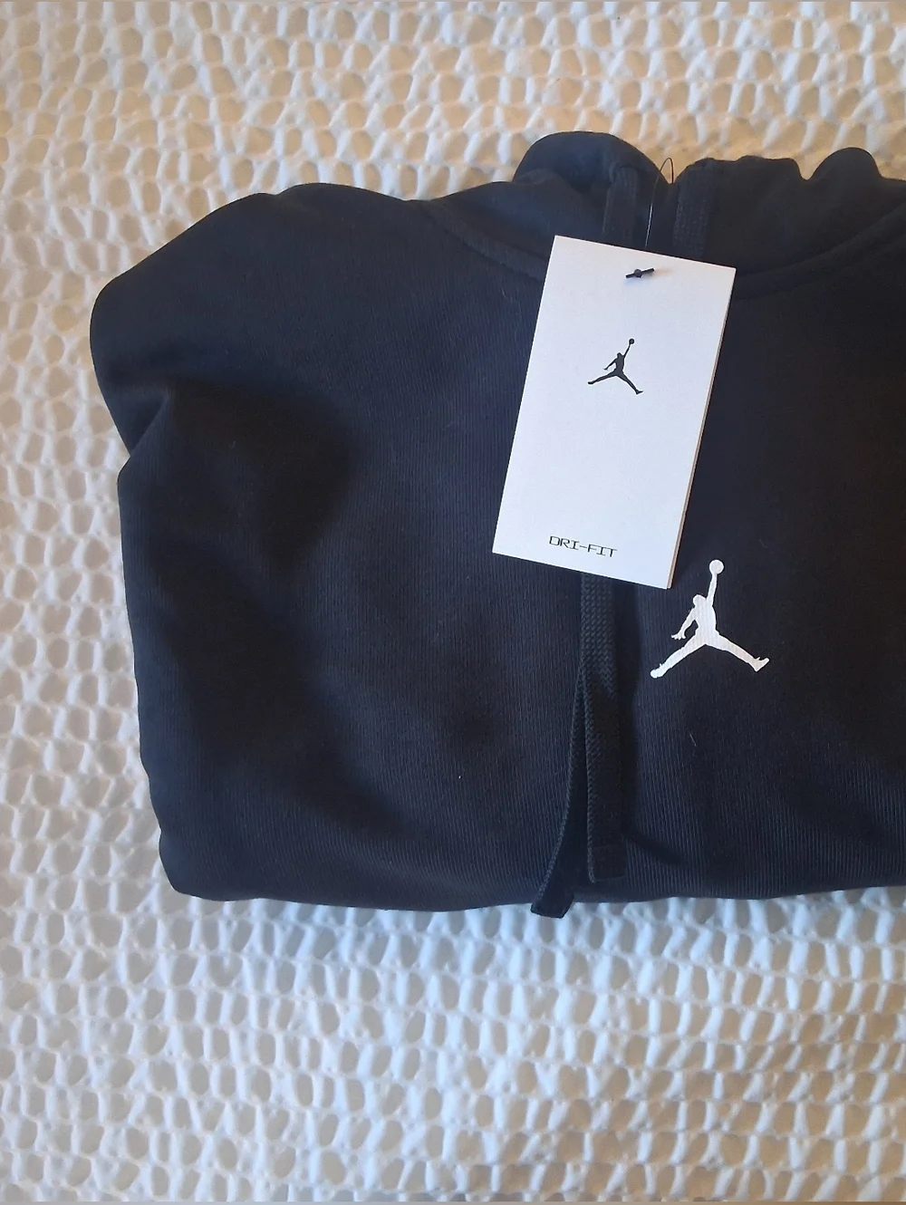 Jordan Black Hoodie with White Jumpman Logo